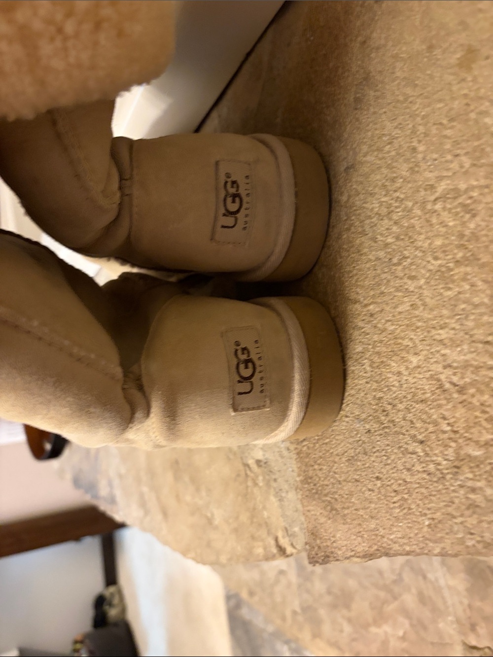 UGG Women’s Shearling Cuff Winter Boots - Cream - Picture 2 of 5